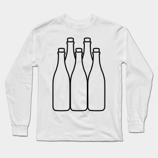 Wine Bottle Set Long Sleeve T-Shirt